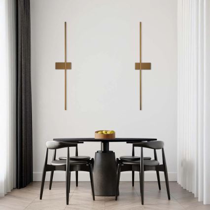 LED-seinävalaisin AISHA LED/12W/230V 4000K kullanvärinen