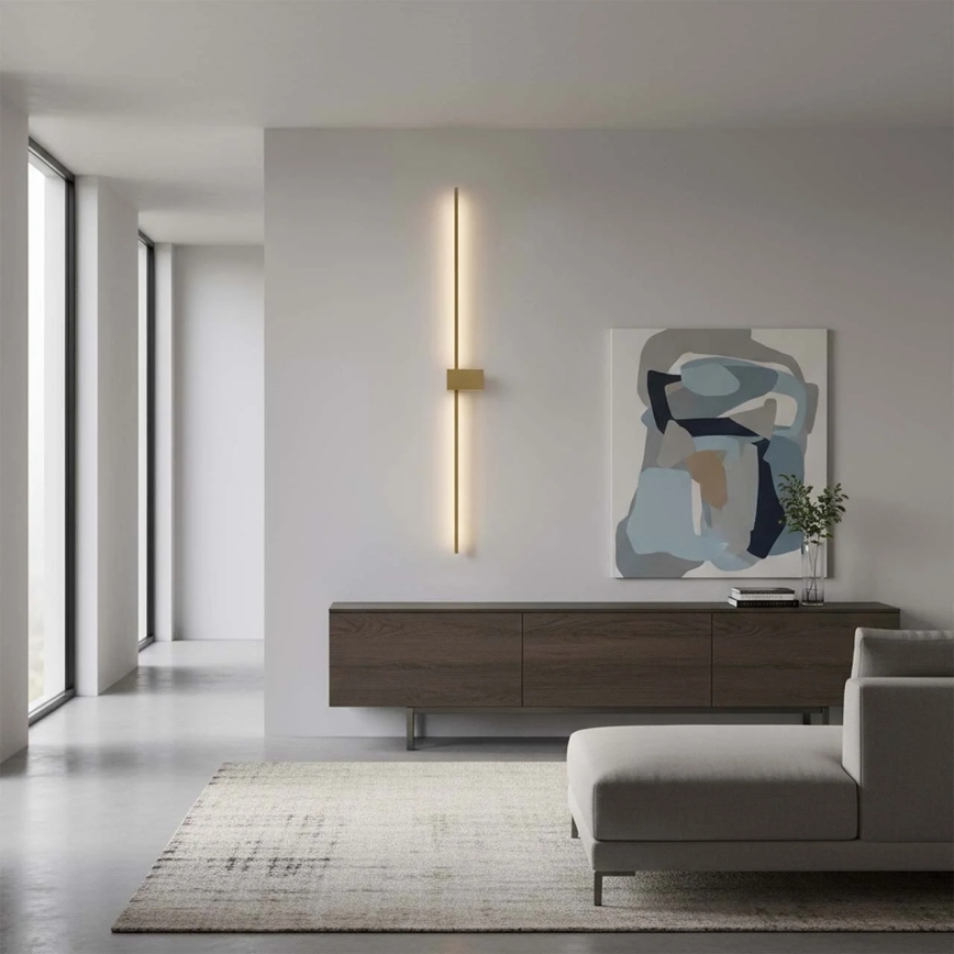 LED-seinävalaisin AISHA LED/20W/230V 4000K 120 cm kullanvärinen