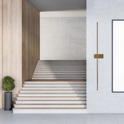 LED-seinävalaisin AISHA LED/20W/230V 4000K 120 cm kullanvärinen