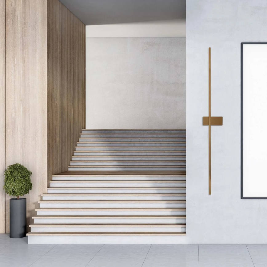 LED-seinävalaisin AISHA LED/20W/230V 4000K 120 cm kullanvärinen