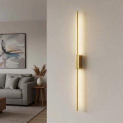 LED-seinävalaisin AISHA LED/20W/230V 4000K 120 cm kultainen