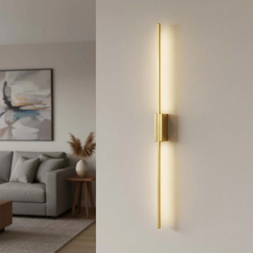 LED-seinävalaisin AISHA LED/20W/230V 4000K 120 cm kultainen