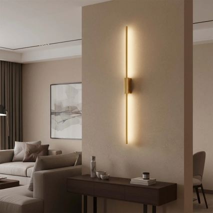 LED-seinävalaisin AISHA LED/20W/230V 4000K 120 cm kultainen