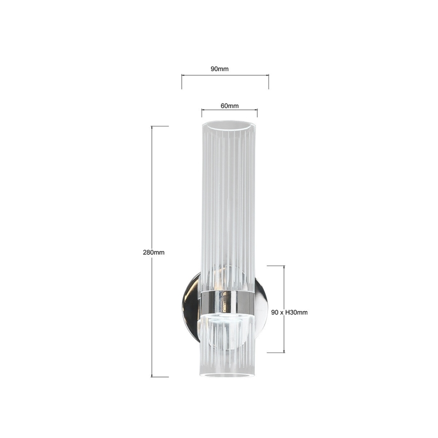 LED-seinävalaisin AMBIENTE LED/6W/230V 3000/4000/6000K kiiltävä kromi