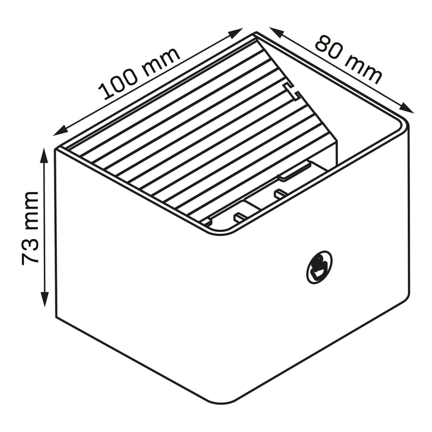 LED Himmennettävä seinä kosketus kevyt anturilla MIRI LED/2,5W/3,7V 3000/4000/6400K 4000 mAh musta
