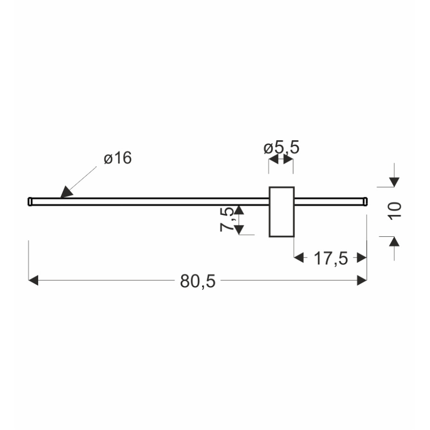 LED-seinävalaisin ARIAN LED/13W/230V 4000K musta
