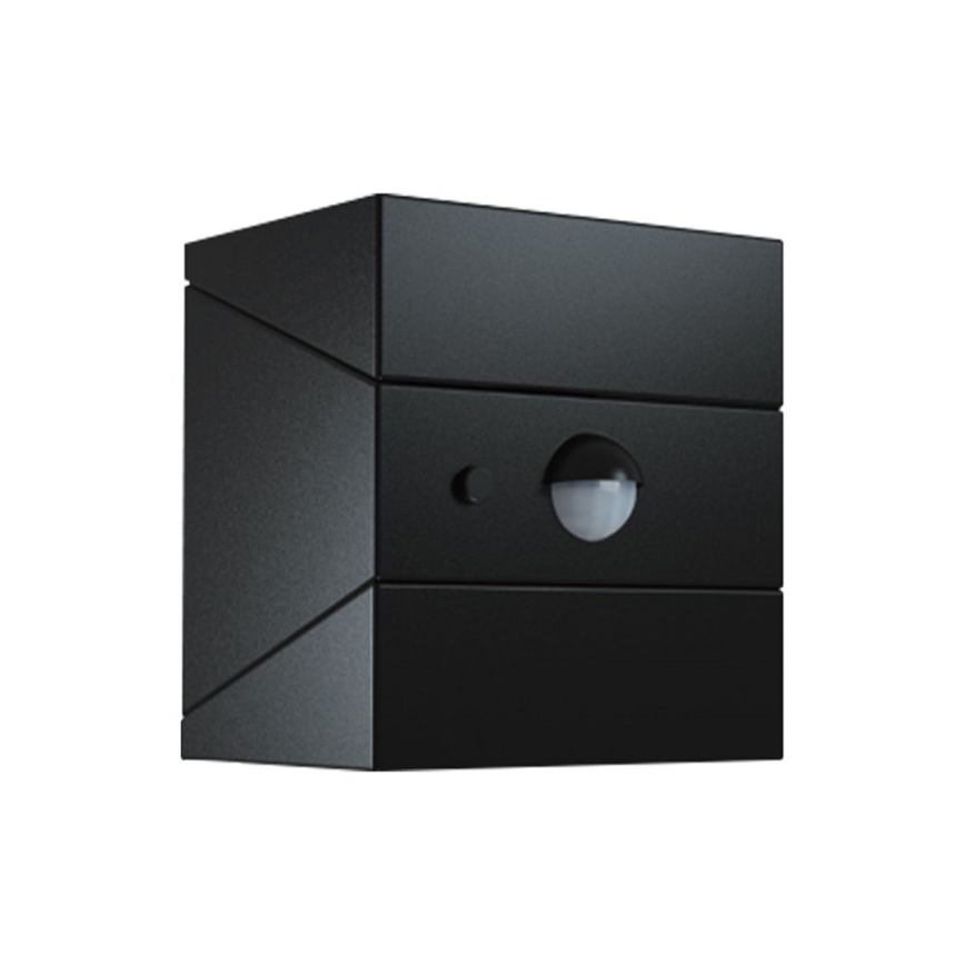 LED-aurinkokennolla varustettu seinävalaisin anturilla LED/2,5W/3,7V 3000/4000/6000K IP65 1200 mAh musta