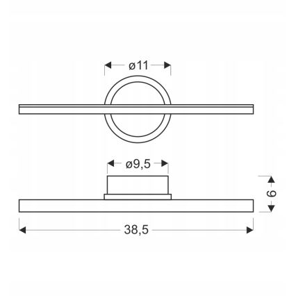 LED-seinävalaisin BATUTA LED/10W/230V ruskea