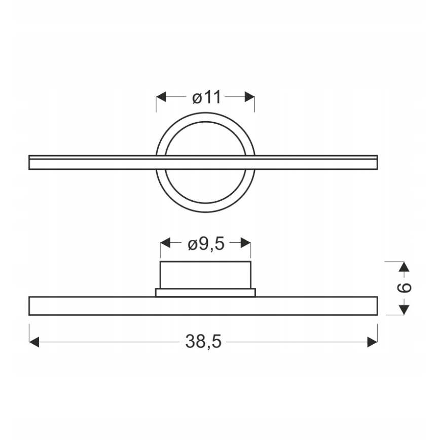 LED-seinävalaisin BATUTA LED/10W/230V ruskea