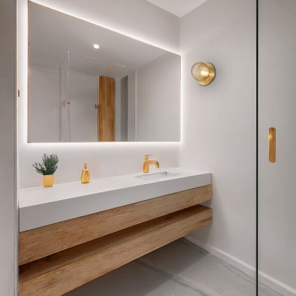 LED-seinävalaisin BOLLA LED/3W/230V kultainen/savunbeige