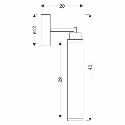 LED-seinävalaisin CORTE LED/10W/230V musta