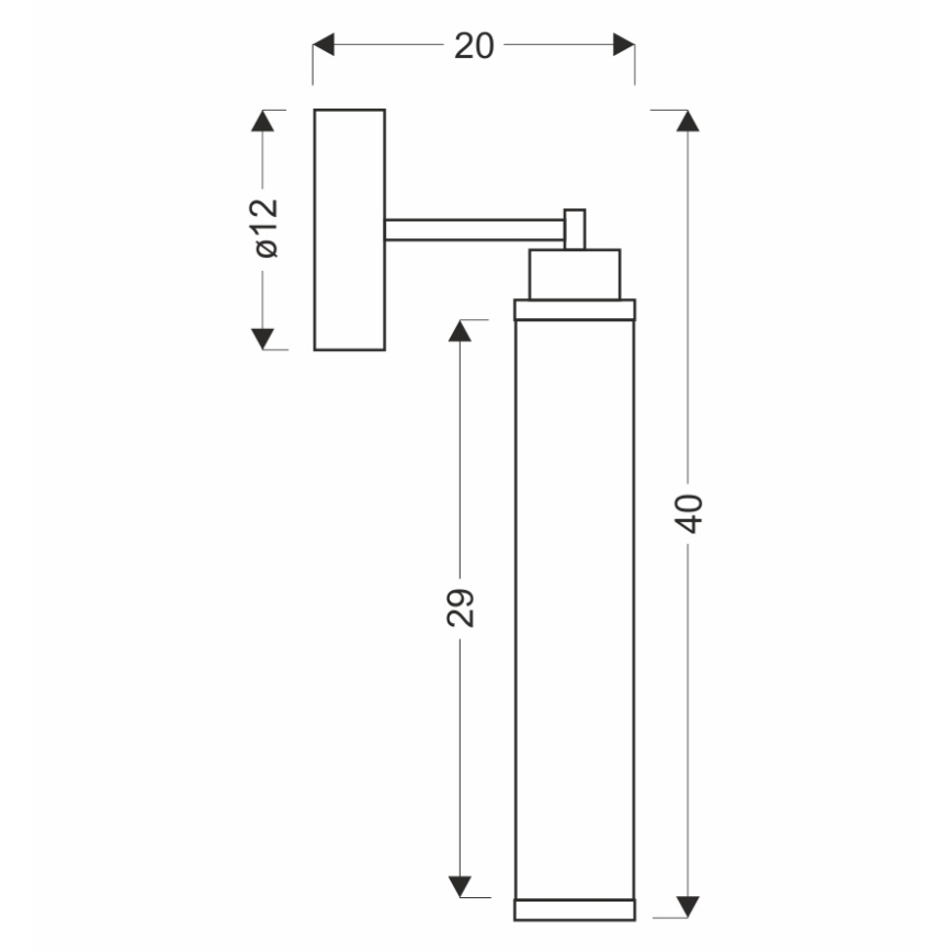 LED-seinävalaisin CORTE LED/10W/230V musta