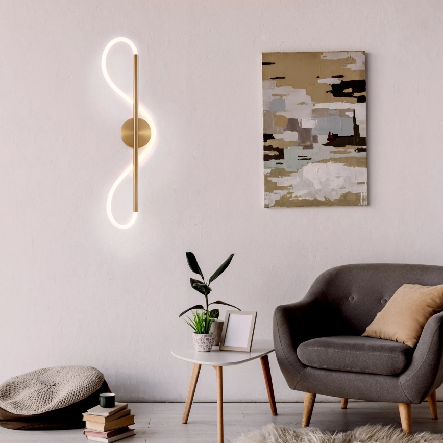 LED-seinävalaisin EMMA LED/19W/230V, kultainen