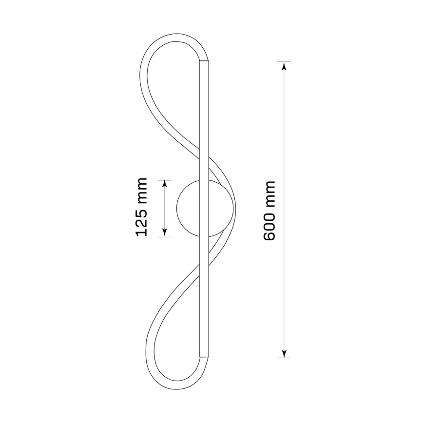 LED-seinävalaisin EMMA LED/19W/230V, kultainen