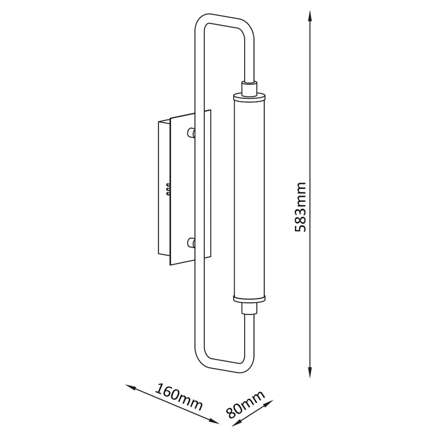 LED-seinävalaisin FELICJA LED/14W/230V 4000K musta
