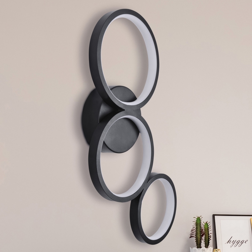 LED-seinävalaisin FLAMENCO LED/23W/230V 4000K musta