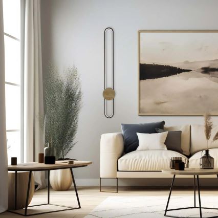 LED-seinävalaisin FLORENTYNA LED/24W/230V 4000K musta/beige