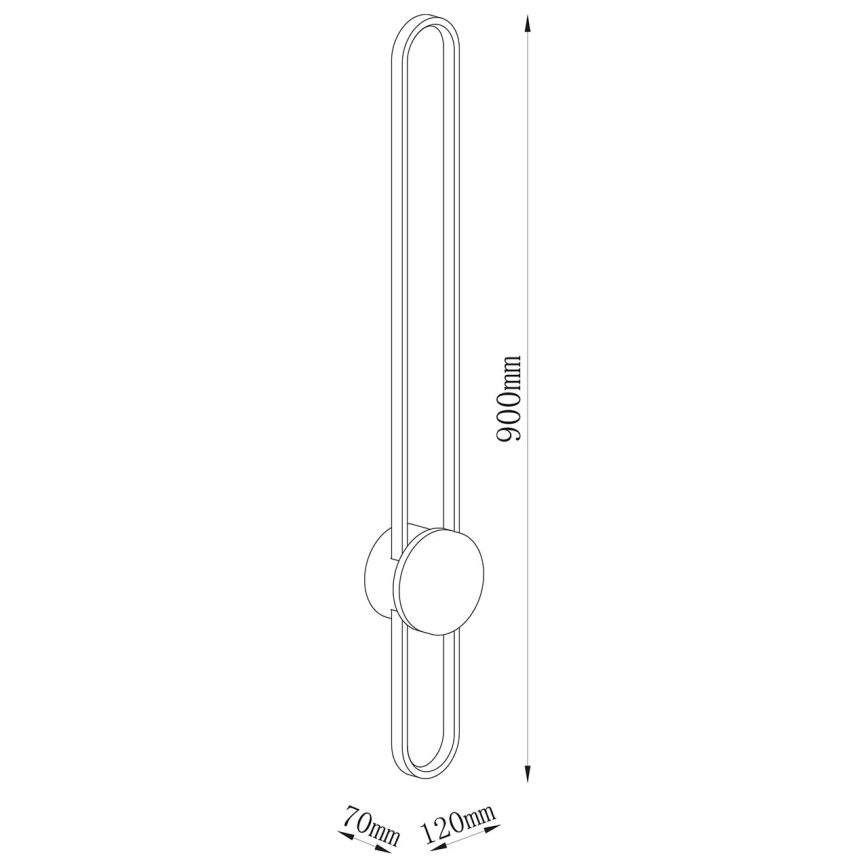 LED-seinävalaisin FLORENTYNA LED/24W/230V 4000K musta/beige