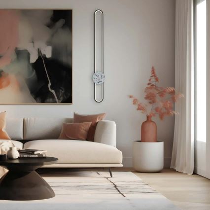 LED-seinävalaisin FLORENTYNA LED/24W/230V 4000K musta/valkoinen