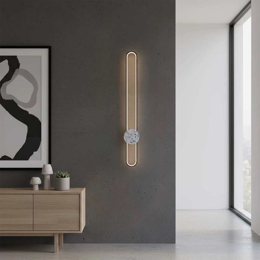 LED-seinävalaisin FLORENTYNA LED/24W/230V 4000K musta/valkoinen