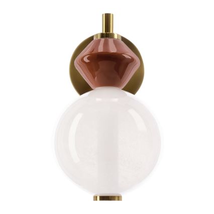 LED-seinävalaisin FLORES LED/7W/230V kultainen/ruskea