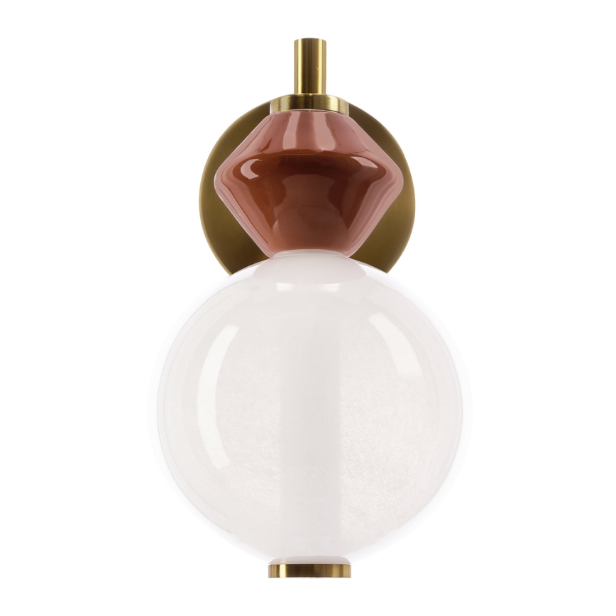LED-seinävalaisin FLORES LED/7W/230V kultainen/ruskea