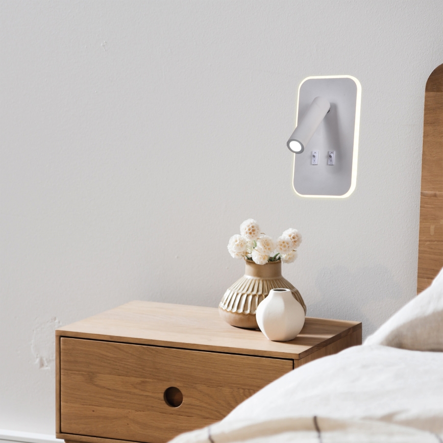 LED-seinävalaisin IRIS LED/14W/230V 3000K valkoinen