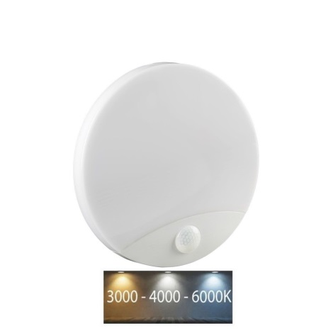 LED-seinävalaisin kylpyhuoneeseen anturilla LED/15W/230V 3000/4000/6000K IP44 valkoinen