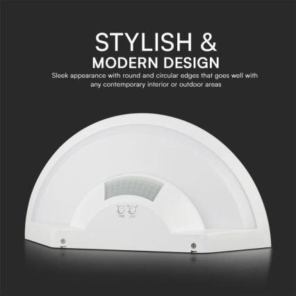 LED-seinävalaisin kylpyhuoneeseen anturilla SAMSUNG CHIP LED/10W/230V 4000K IP54 valkoinen