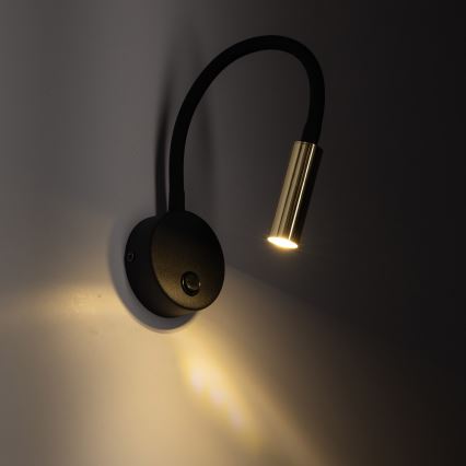 LED-seinävalaisin LAGOS 1xG9/3W/230V 4000K musta/kulta