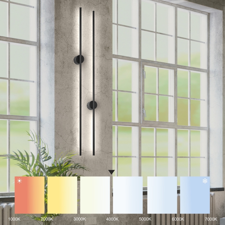 LED-seinävalaisin LANA LED/12W/230V 4000K musta