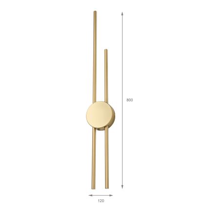 LED-seinävalaisin LANA LED/15W/230V 4000K mattakultainen