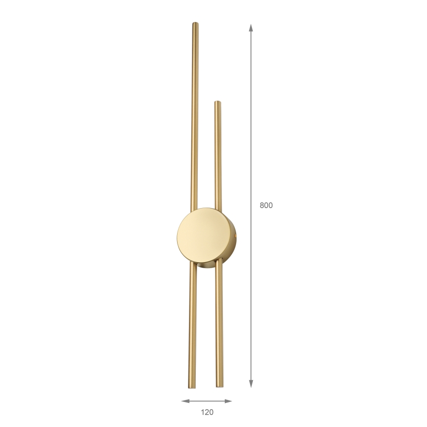 LED-seinävalaisin LANA LED/15W/230V 4000K mattakultainen