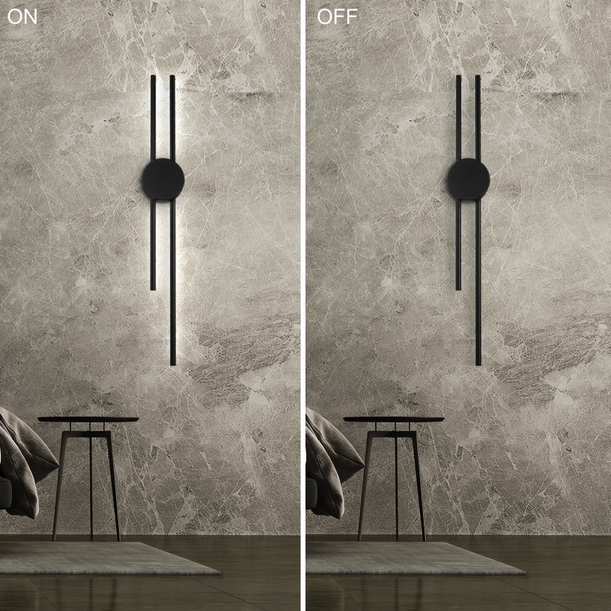 LED-seinävalaisin LANA LED/15W/230V 4000K musta