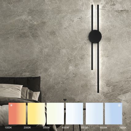 LED-seinävalaisin LANA LED/15W/230V 4000K musta