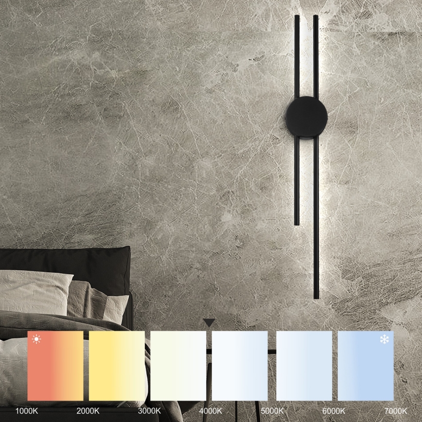 LED-seinävalaisin LANA LED/15W/230V 4000K musta