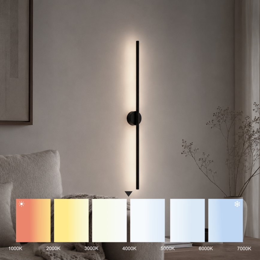 LED-seinävalaisin LANA LED/7W/230V 4000K musta