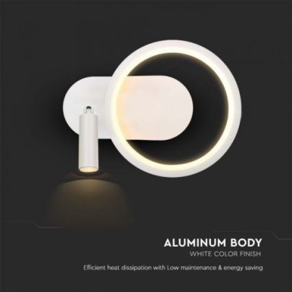 LED-seinävalaisin LED/14W/230V 4000K valkoinen