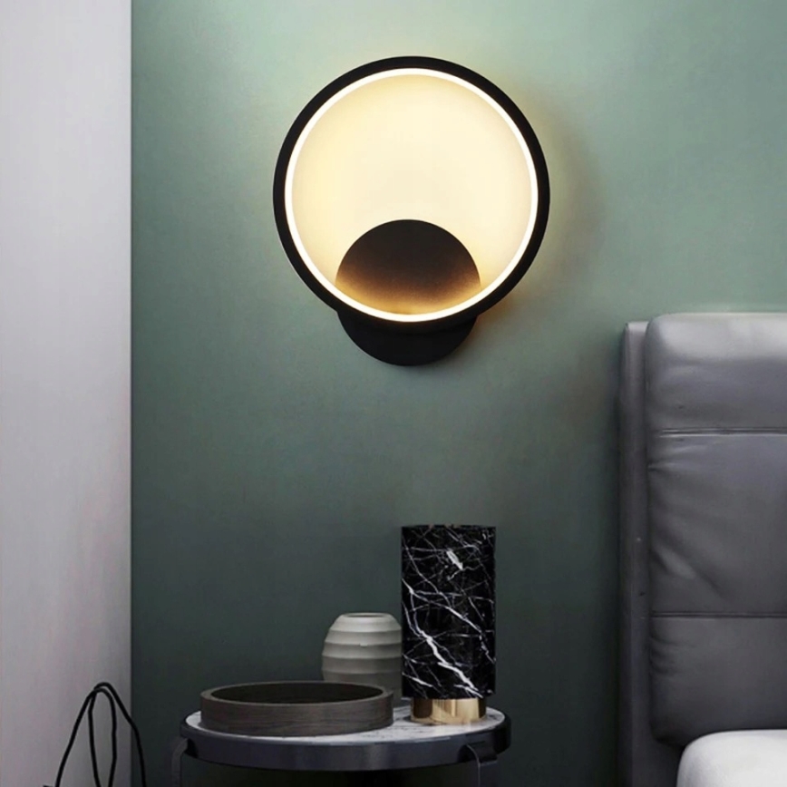 LED-seinävalaisin LED/14W/230V musta