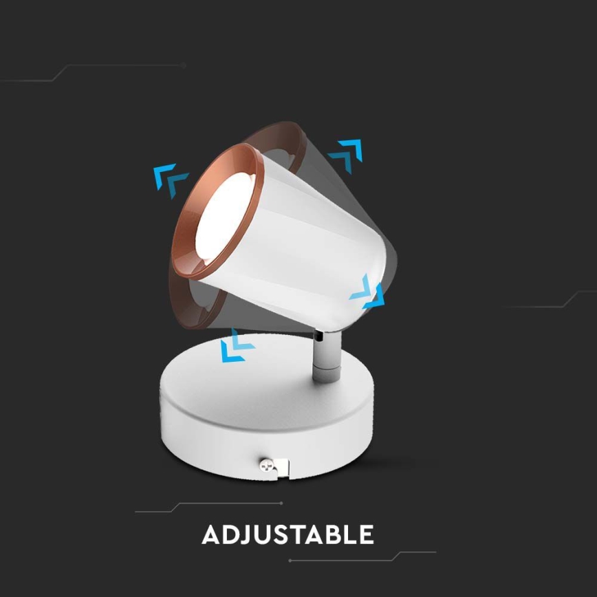 LED Seinävalaisin LED/5W/230V 3000K valkoinen