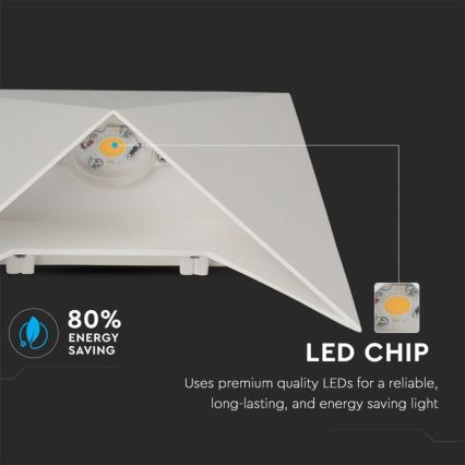 LED-seinävalaisin LED/5W/230V 4000K IP65 valkoinen