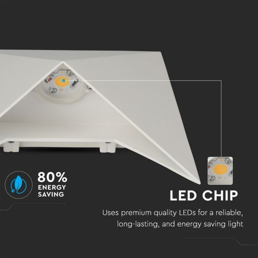 LED-seinävalaisin LED/5W/230V 4000K IP65 valkoinen