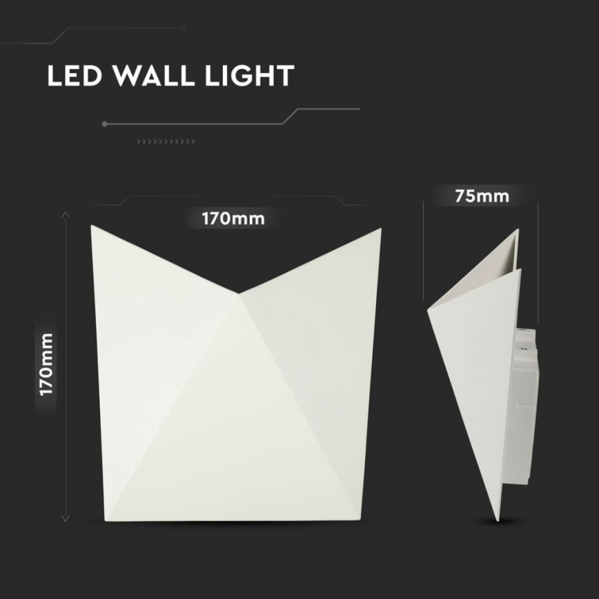 LED-seinävalaisin LED/5W/230V 4000K IP65 valkoinen