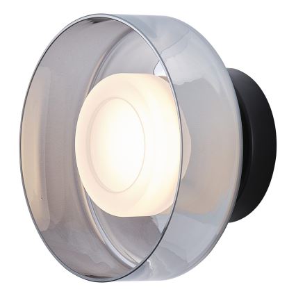 LED-seinävalaisin LED/8W/230V 3000K musta/savuinen