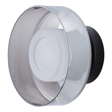 LED-seinävalaisin LED/8W/230V 3000K musta/savuinen