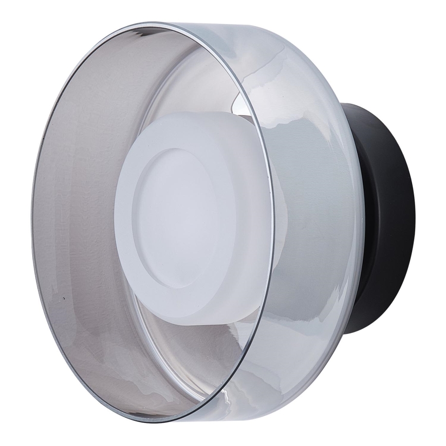 LED-seinävalaisin LED/8W/230V 3000K musta/savuinen