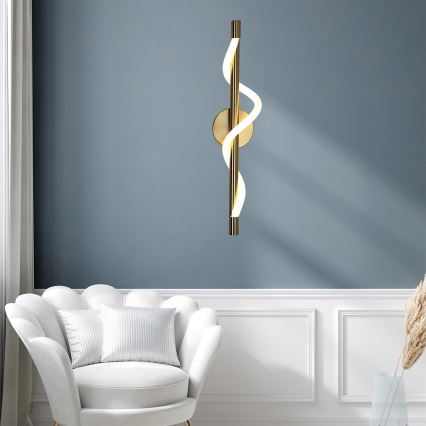 LED-seinävalaisin MELECA LED/12W/230V 3000/4000/6000K, kullanvärinen