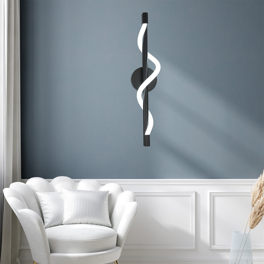 LED-seinävalaisin MELECA LED/12W/230V 3000/4000/6000K musta