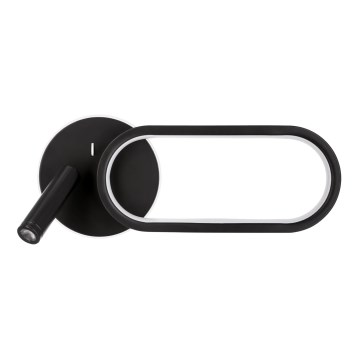 LED Seinävalaisin MONET LED/13W/230V + LED/2W 3000/4000/6000K musta