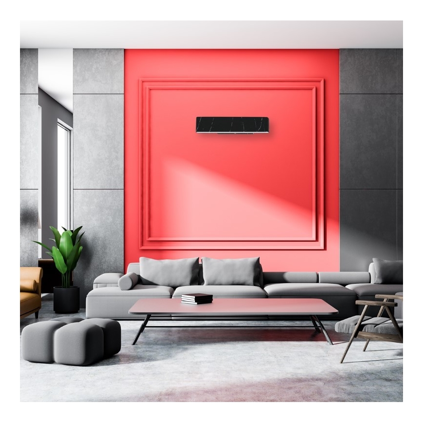 LED-seinävalaisin PIERCE LED/12W/230V 30 cm musta